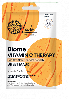 LAB BIOME C-glow vitamīna terapijas auduma sejas maska, 1 gab.